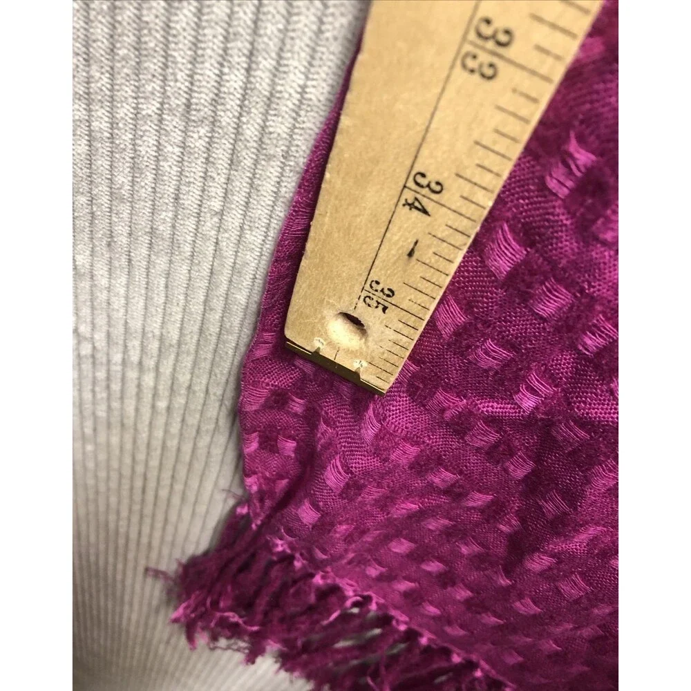 Avenue Purple Rayon Scarf Women Fringe Boho Wrap Shawl Long NWD